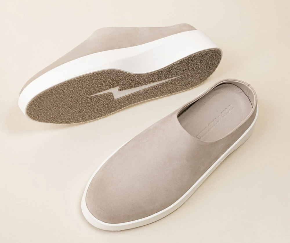 Wolf & Shepherd Cruise Mule Slip On Shoe MENS 10 WOMENS 11.5 Gray Leather NIB